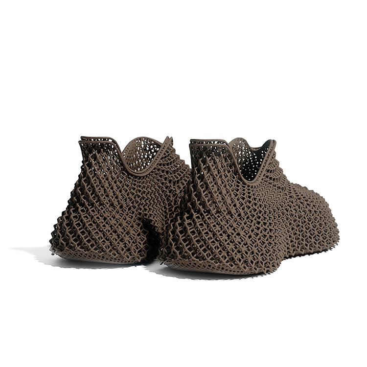 ASTA | STARAY Futuristic 3D-Printed Streetwear Sneaker-choco-brown-3
