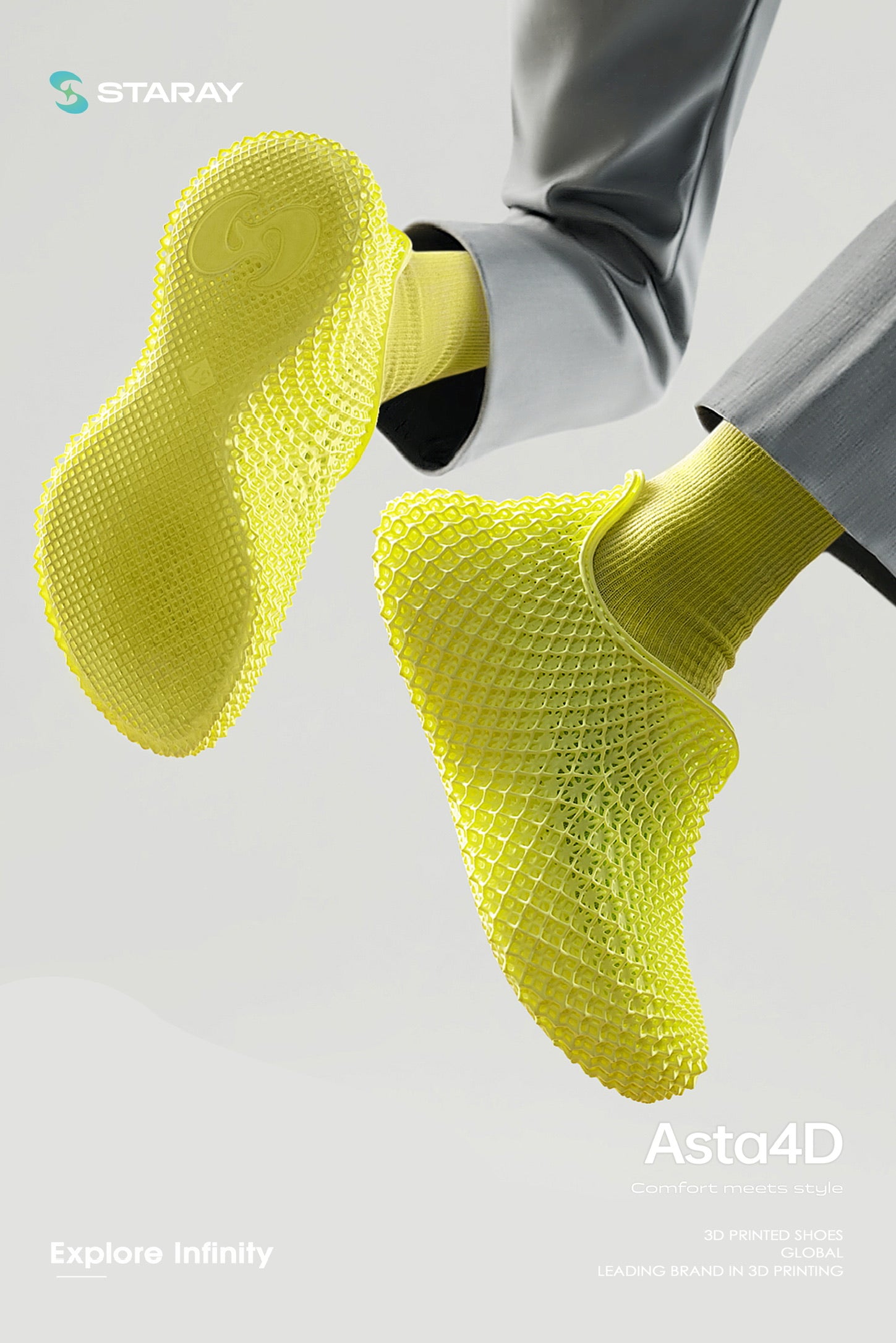 ASTA | STARAY Futuristic 3D-Printed Streetwear Sneaker-equator-yellow-9