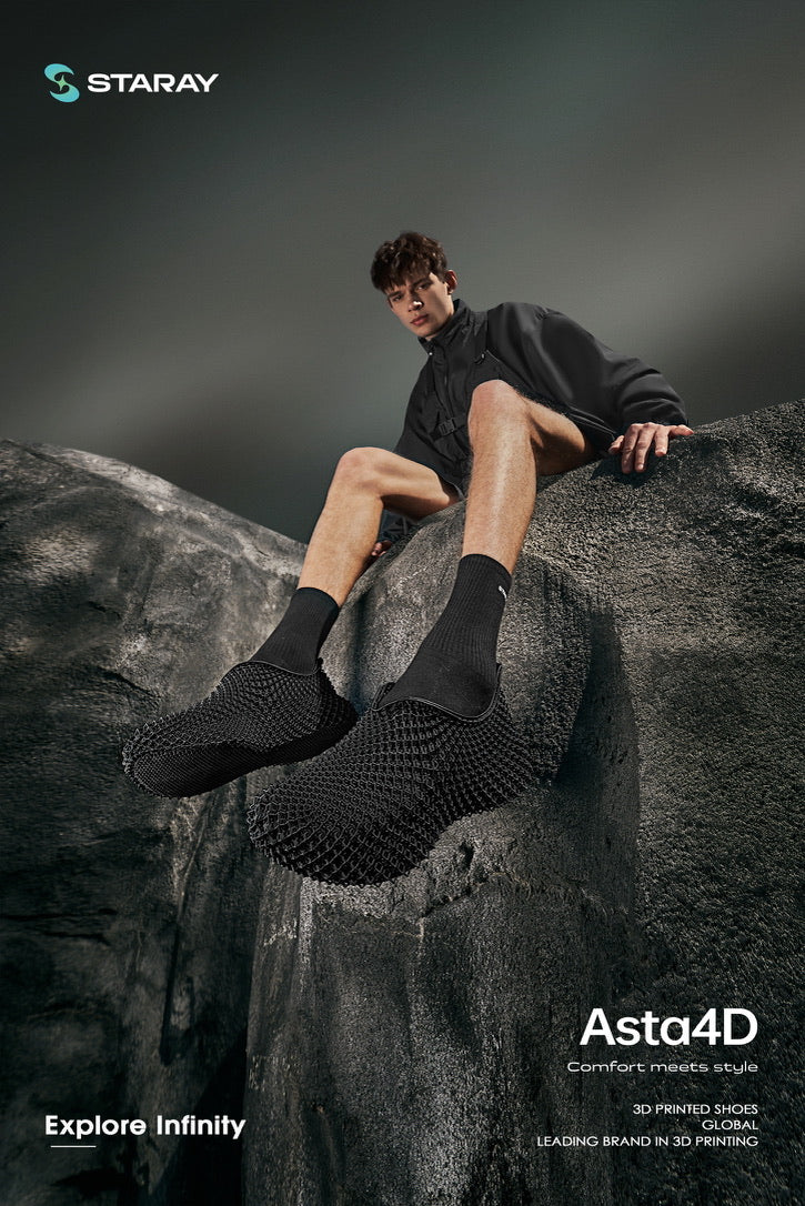 ASTA | STARAY Futuristic 3D-Printed Streetwear Sneaker-wormhole-black-7