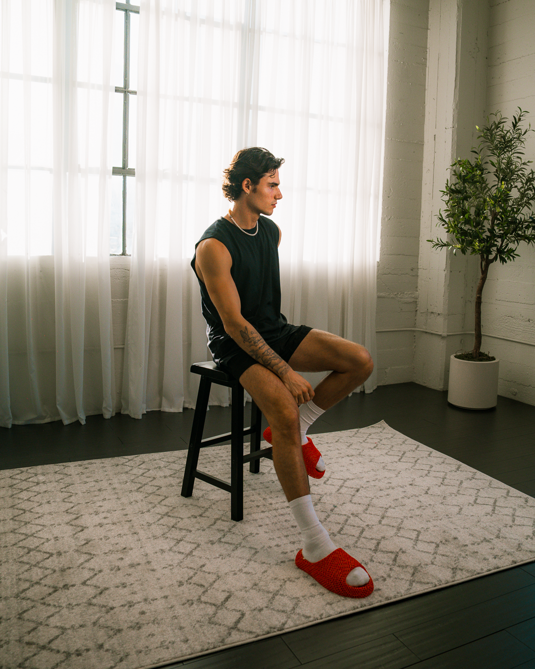 DOLPHIN PRO | STARAY Futuristic 3D-Printed Streetwear Slides-inferno-red-9